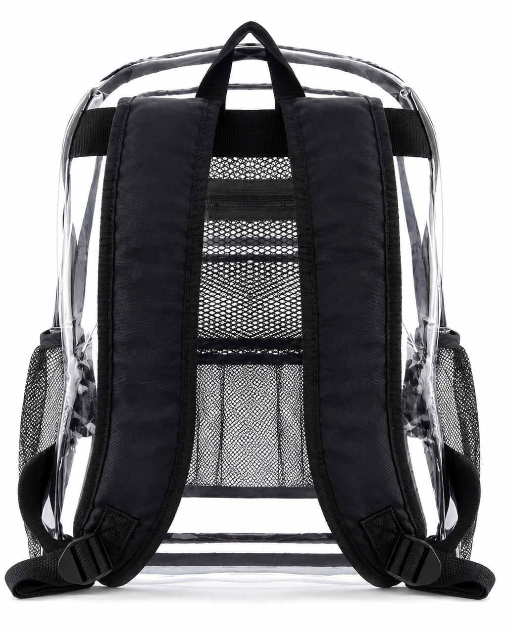 Clear Heavy-Duty Backpack for School & Travel – Large See-Through PVC Bookbag with Padded Straps