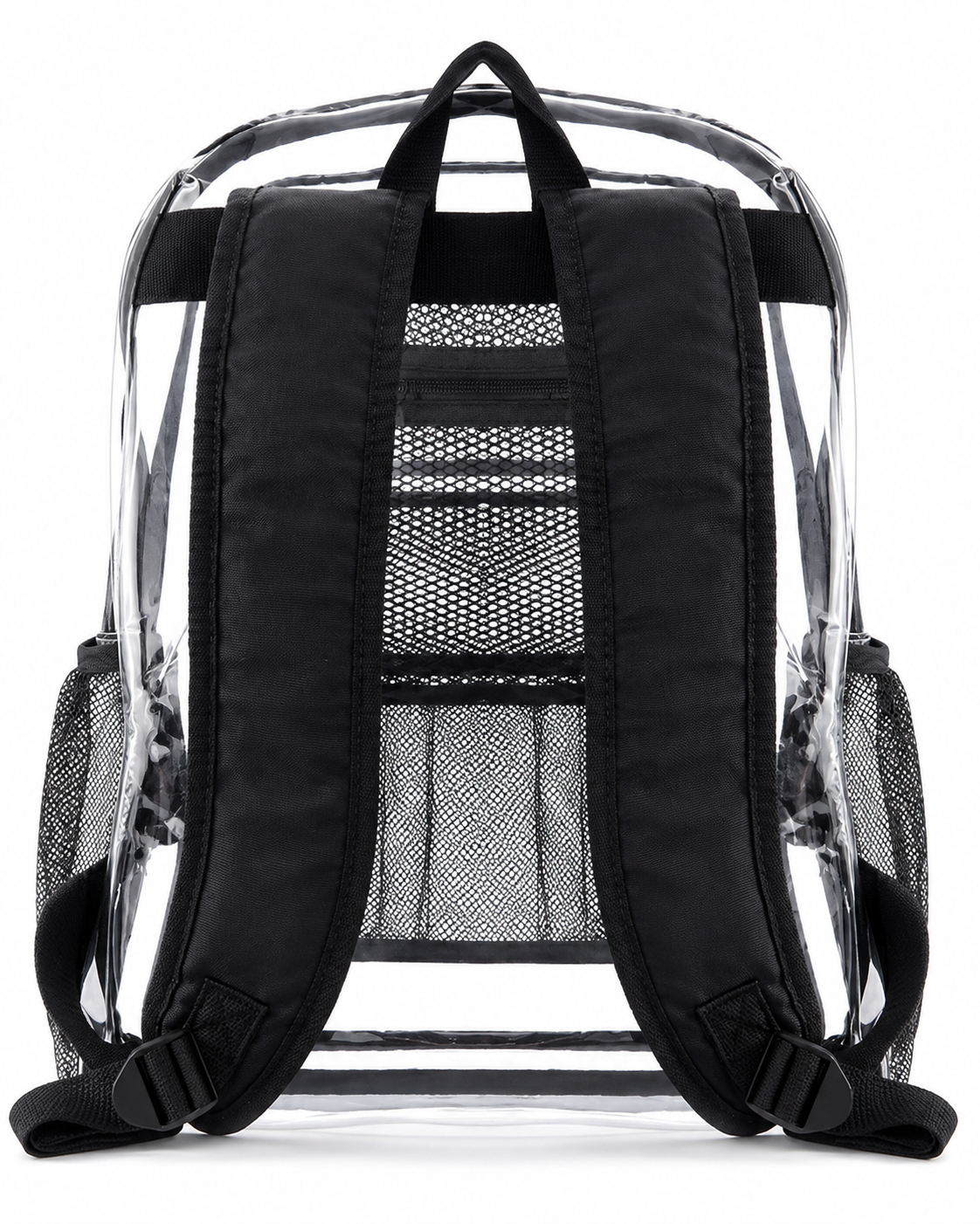 Clear Heavy-Duty Backpack for School & Travel – Large See-Through PVC Bookbag with Padded Straps
