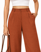 Women's High Waisted Wide Leg Palazzo Pants with Pockets