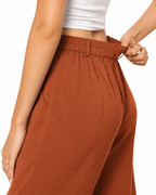 Women's High Waisted Wide Leg Palazzo Pants with Pockets
